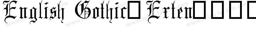 English Gothic-Exten字体转换